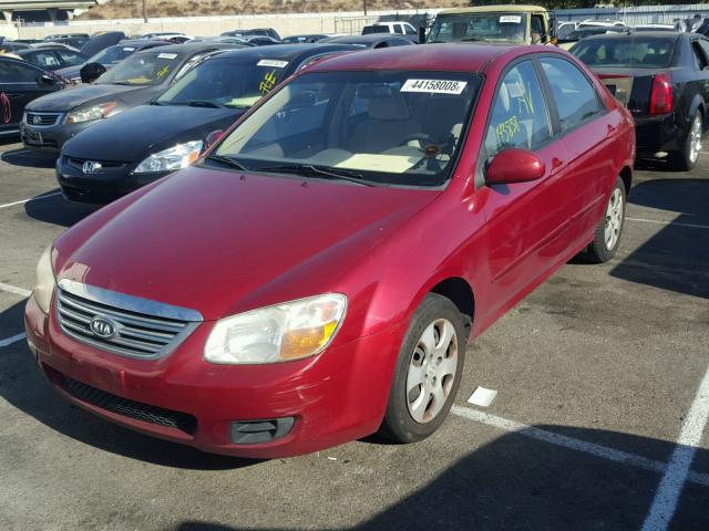 KNAFE122285511608 - 2008 KIA SPECTRA EX RED photo 2