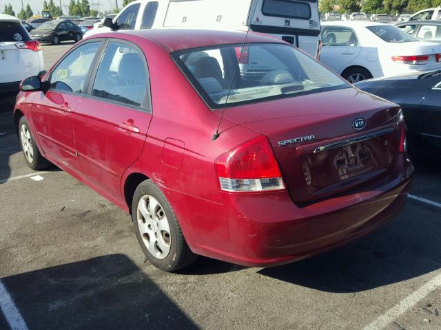 KNAFE122285511608 - 2008 KIA SPECTRA EX RED photo 3