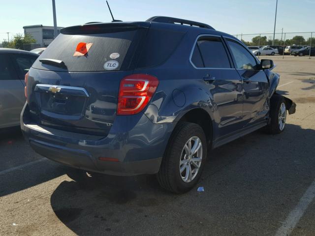 2GNALCEK1H6177500 - 2017 CHEVROLET EQUINOX LT BLUE photo 4