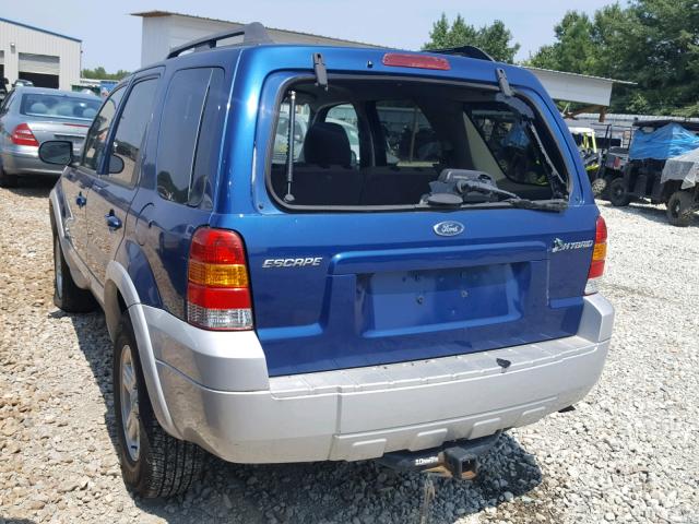 1FMCU49H77KA07748 - 2007 FORD ESCAPE HEV BLUE photo 3