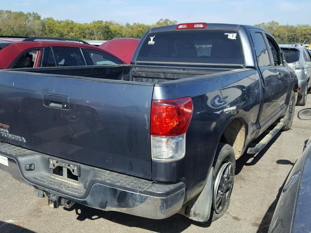 5TFRM5F10AX015423 - 2010 TOYOTA TUNDRA BLUE photo 4