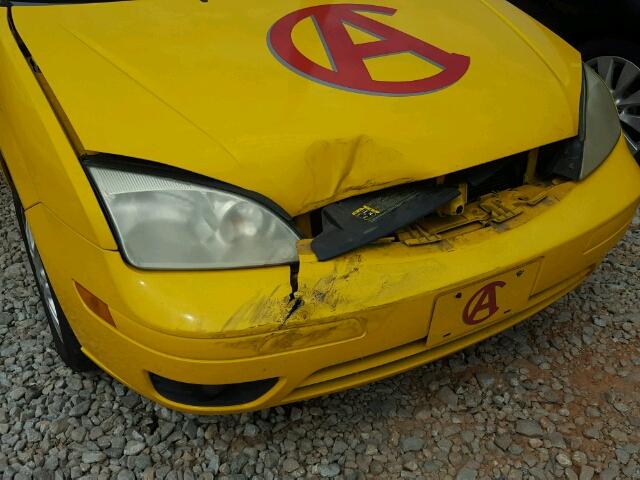 1FAFP31N96W148435 - 2006 FORD FOCUS ZX3 YELLOW photo 9