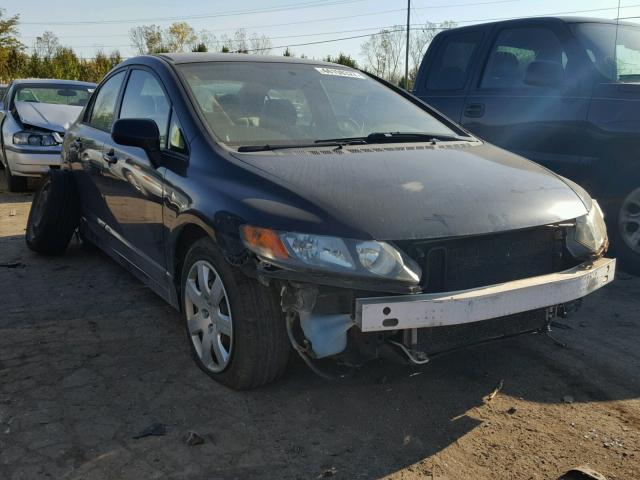 1HGFA16546L055351 - 2006 HONDA CIVIC LX BLACK photo 1