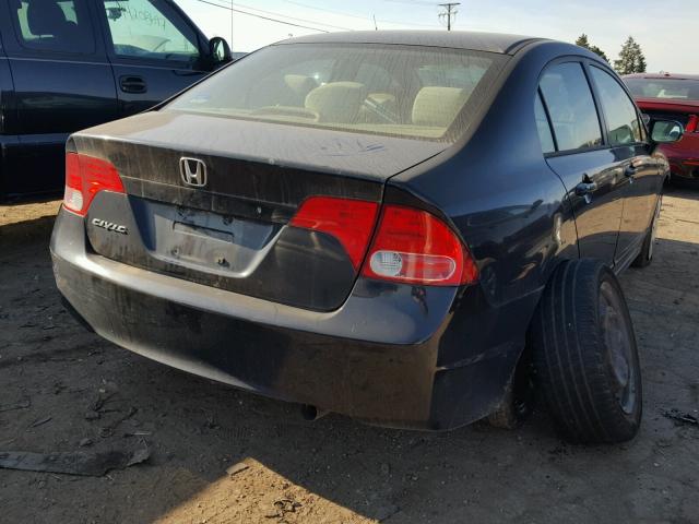 1HGFA16546L055351 - 2006 HONDA CIVIC LX BLACK photo 4