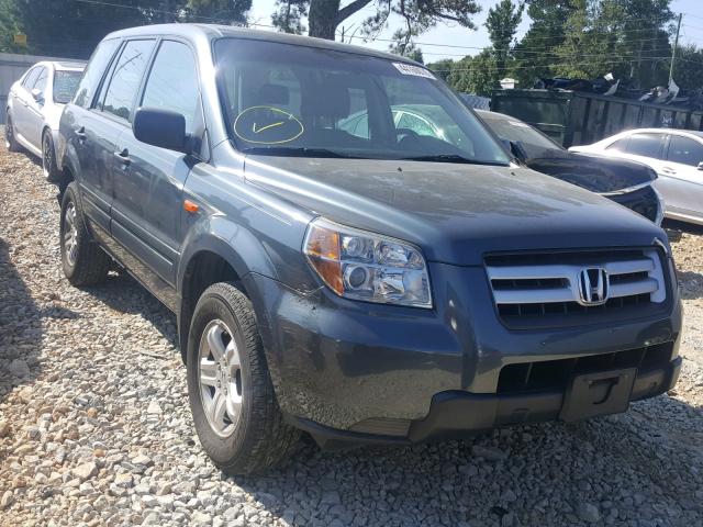 5FNYF28156B031474 - 2006 HONDA PILOT LX GRAY photo 1