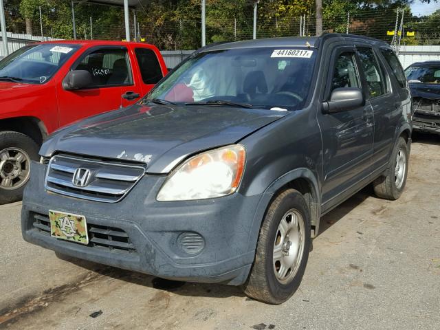 JHLRD68516C000646 - 2006 HONDA CR-V LX GRAY photo 2