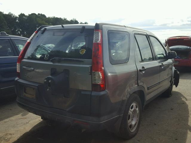 JHLRD68516C000646 - 2006 HONDA CR-V LX GRAY photo 4