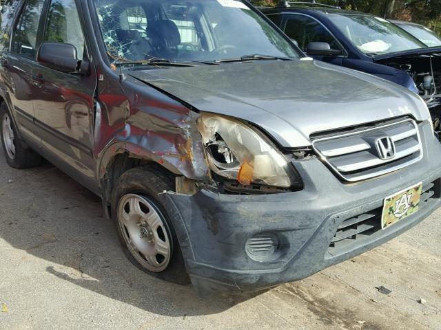 JHLRD68516C000646 - 2006 HONDA CR-V LX GRAY photo 9