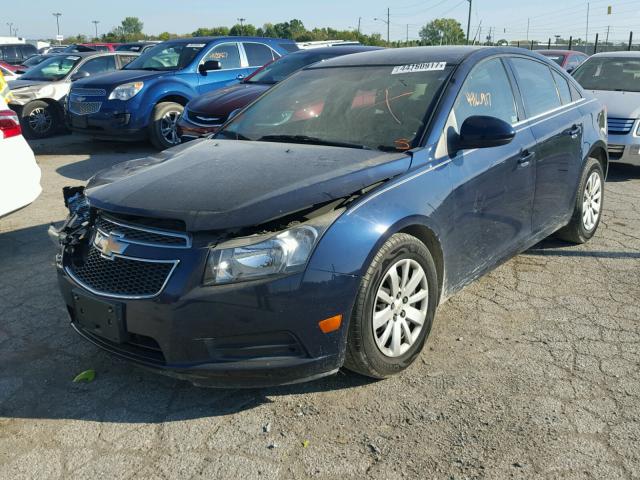 1G1PF5S94B7188515 - 2011 CHEVROLET CRUZE LT BLUE photo 2