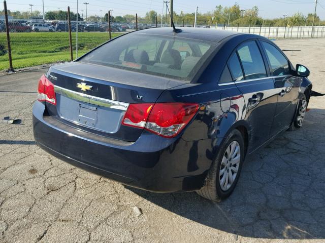 1G1PF5S94B7188515 - 2011 CHEVROLET CRUZE LT BLUE photo 4