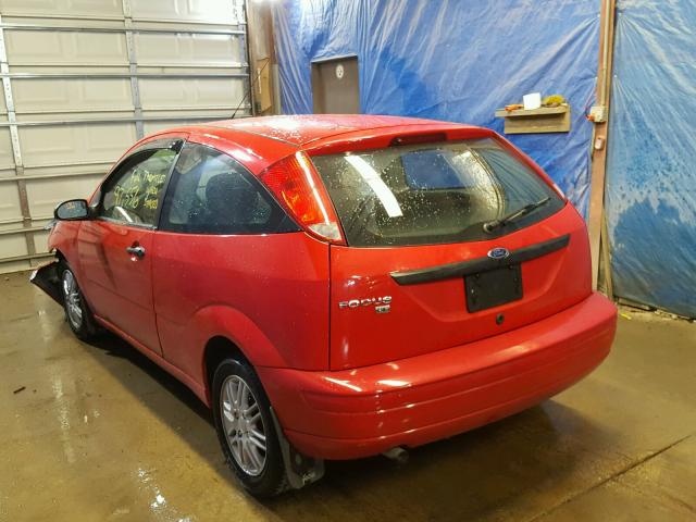 1FAFP31N17W115527 - 2007 FORD FOCUS ZX3 RED photo 3