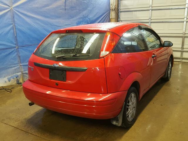 1FAFP31N17W115527 - 2007 FORD FOCUS ZX3 RED photo 4