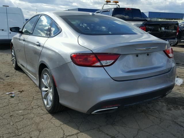 1C3CCCBB7FN758342 - 2015 CHRYSLER 200 S SILVER photo 3