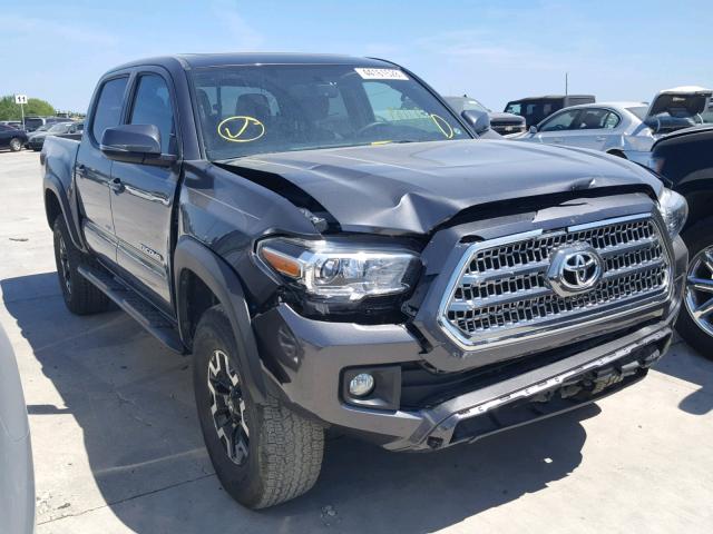 5TFCZ5AN3GX031416 - 2016 TOYOTA TACOMA DOU GRAY photo 1