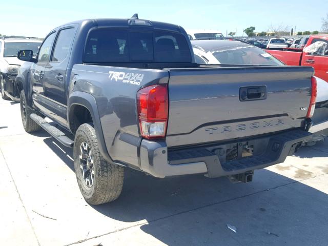 5TFCZ5AN3GX031416 - 2016 TOYOTA TACOMA DOU GRAY photo 3