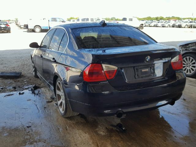 WBAVB73587VH23060 - 2007 BMW 335 I BLUE photo 3