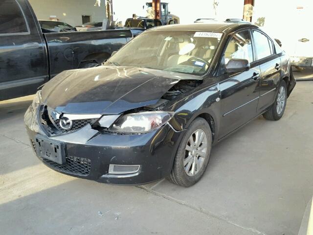 JM1BK32F371746856 - 2007 MAZDA 3 BLACK photo 2