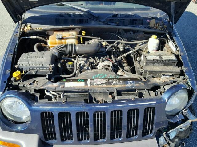 1J4GL48K04W151811 - 2004 JEEP LIBERTY BLUE photo 7