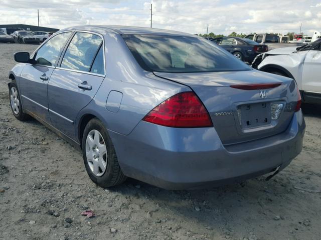 1HGCM56467A206356 - 2007 HONDA ACCORD LX BLUE photo 3