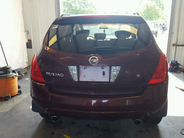 JN8AZ08T15W308344 - 2005 NISSAN MURANO SL MAROON photo 10