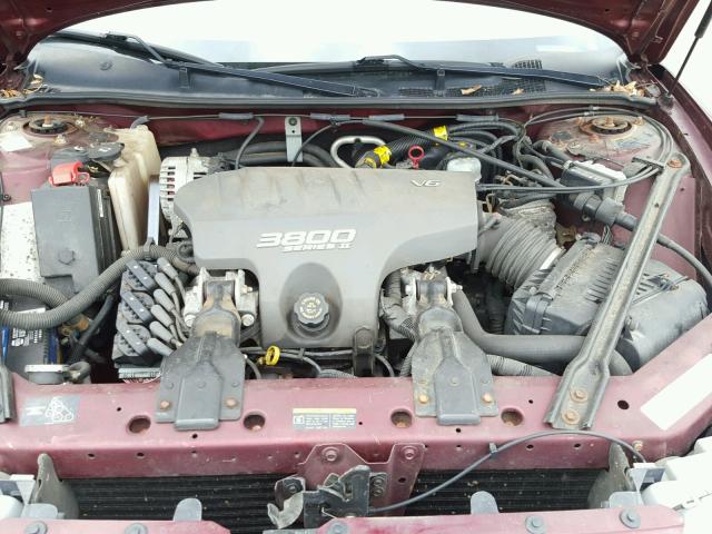 2G4WB55K321158962 - 2002 BUICK REGAL LS MAROON photo 7