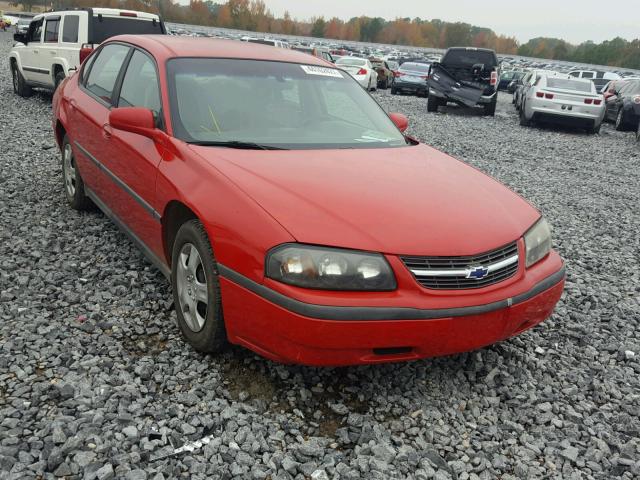 2G1WF52EX49322809 - 2004 CHEVROLET IMPALA RED photo 1