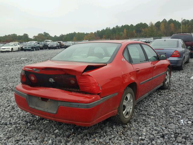 2G1WF52EX49322809 - 2004 CHEVROLET IMPALA 红色 照片 4
