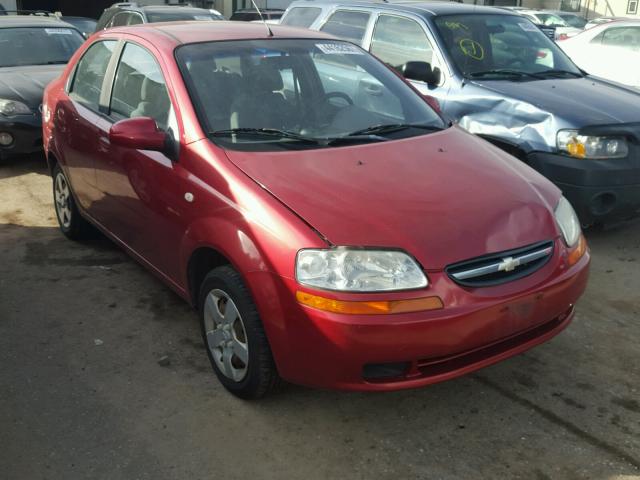 KL1TD52655B358214 - 2005 CHEVROLET AVEO BASE RED photo 1