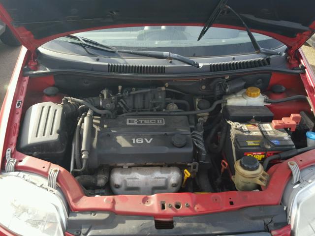 KL1TD52655B358214 - 2005 CHEVROLET AVEO BASE RED photo 7