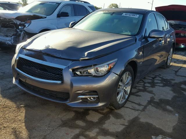 JN1BV7AR4EM698244 - 2014 INFINITI Q50 BASE SILVER photo 2