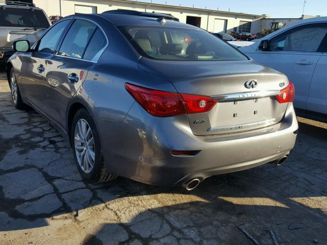 JN1BV7AR4EM698244 - 2014 INFINITI Q50 BASE SILVER photo 3