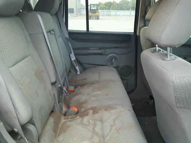 1J8HG48P67C527856 - 2007 JEEP COMMANDER SILVER photo 6