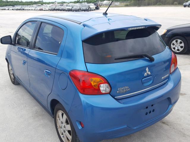 ML32A4HJ8FH038390 - 2015 MITSUBISHI MIRAGE ES BLUE photo 3