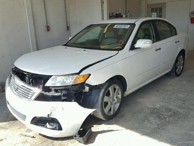 KNAGH4A85A5452479 - 2010 KIA OPTIMA EX WHITE photo 2