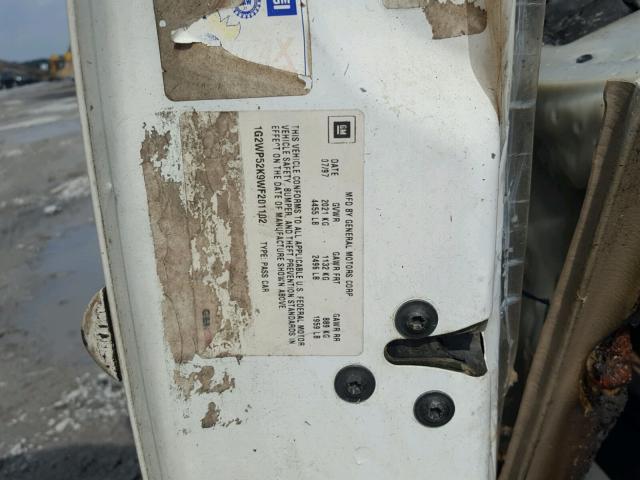 1G2WP52K9WF201102 - 1998 PONTIAC GRAND PRIX Yanmış foto 10