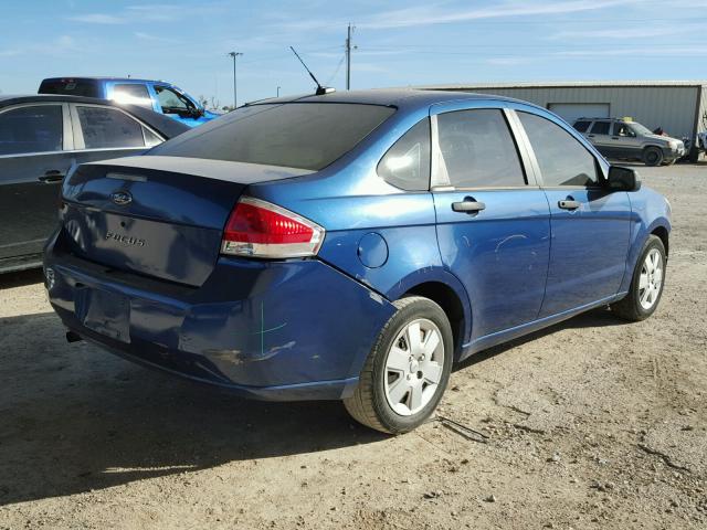 1FAHP34N28W232751 - 2008 FORD FOCUS S/SE BLUE photo 4