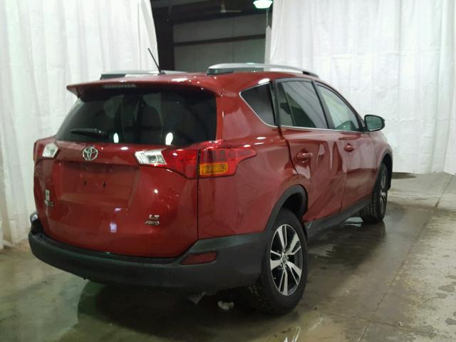 2T3BFREV6DW077229 - 2013 TOYOTA RAV4 LE RED photo 4