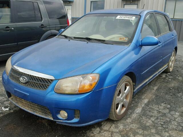 KNAFE161075004478 - 2007 KIA SPECTRA5 S BLUE photo 2