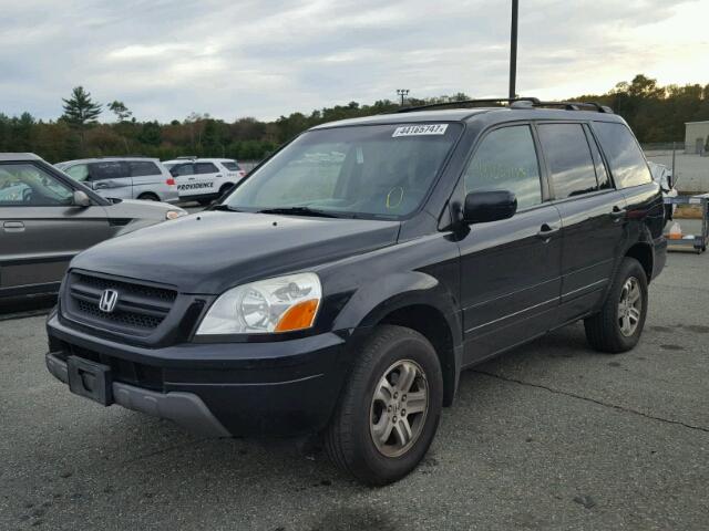 2HKYF18514H502984 - 2004 HONDA PILOT BLACK photo 2