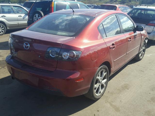 JM1BK32G481187196 - 2008 MAZDA 3 I RED photo 4