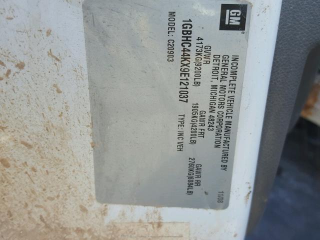 1GBHC44KX9E121037 - 2009 CHEVROLET SILVERADO WHITE photo 10