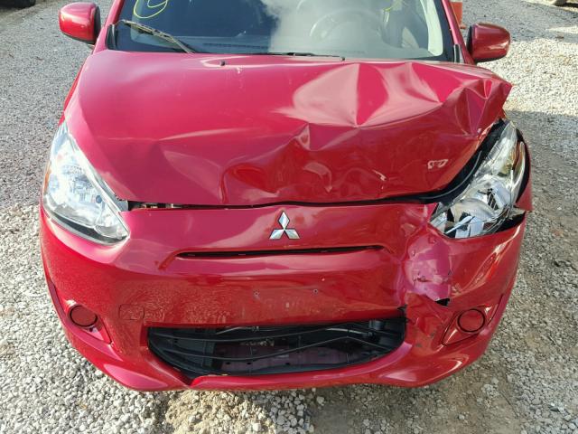 ML32A3HJ0FH031105 - 2015 MITSUBISHI MIRAGE DE RED photo 7