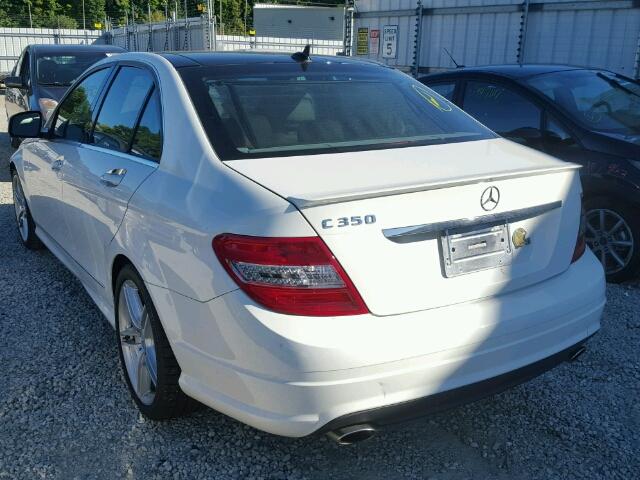 WDDGF56X18F169263 - 2008 MERCEDES-BENZ C 350 WHITE photo 3