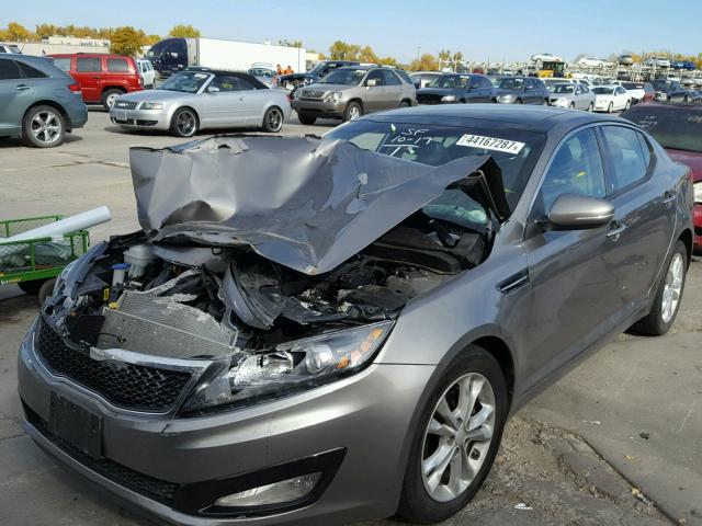 5XXGN4A72DG229500 - 2013 KIA OPTIMA EX CHARCOAL photo 2