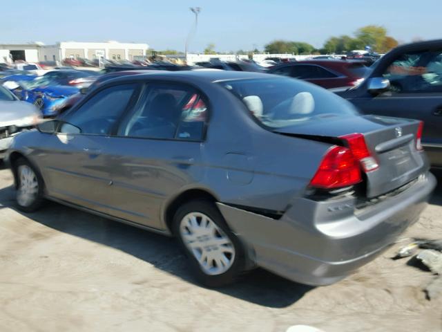 1HGES16574L010152 - 2004 HONDA CIVIC GRAY photo 3