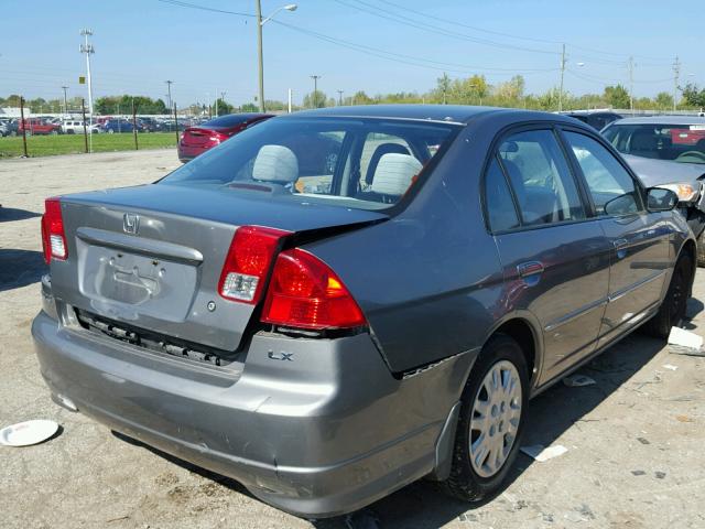 1HGES16574L010152 - 2004 HONDA CIVIC GRAY photo 4