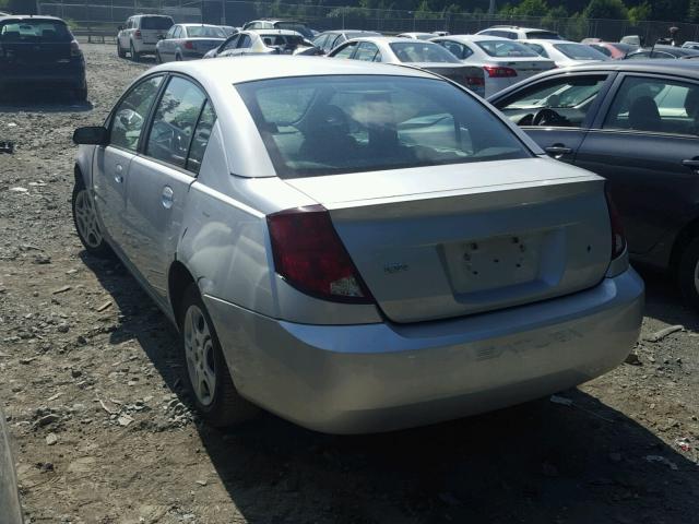 1G8AJ52F23Z160388 - 2003 SATURN ION LEVEL SILVER photo 3