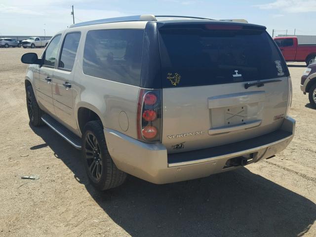 1GKFK66888J152445 - 2008 GMC YUKON XL D BEIGE photo 3