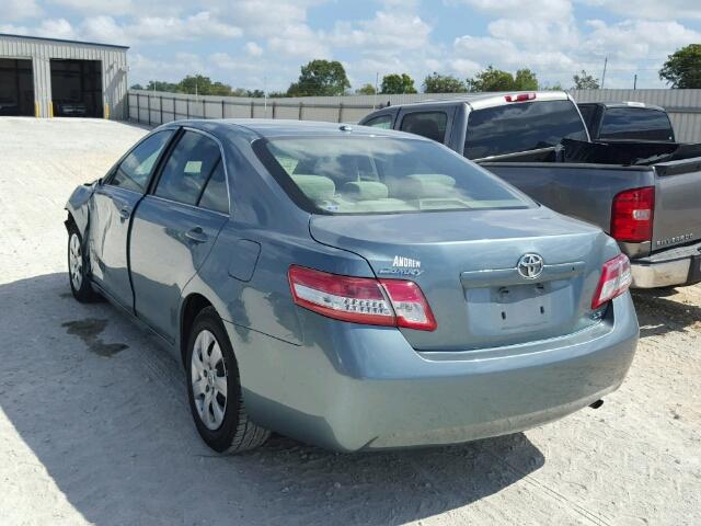 4T4BF3EK1BR139327 - 2011 TOYOTA CAMRY GREEN photo 3