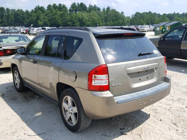1J8FF47W88D710660 - 2008 JEEP COMPASS SP TAN photo 3